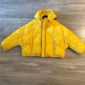 Zara Vibrant Yellow Puffer Jacket